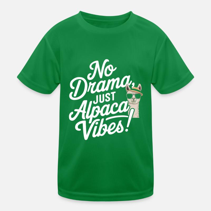 No drama, just alpaca vibes! Kids Functional T-Shirt