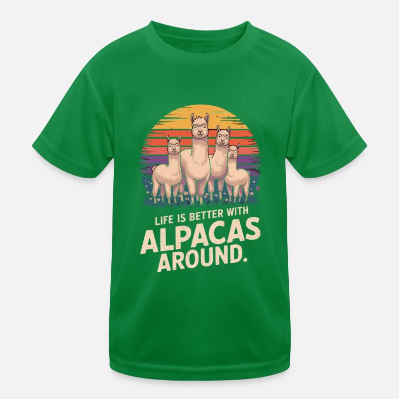Life is better with alpacas around. Kids Functional T-Shirt