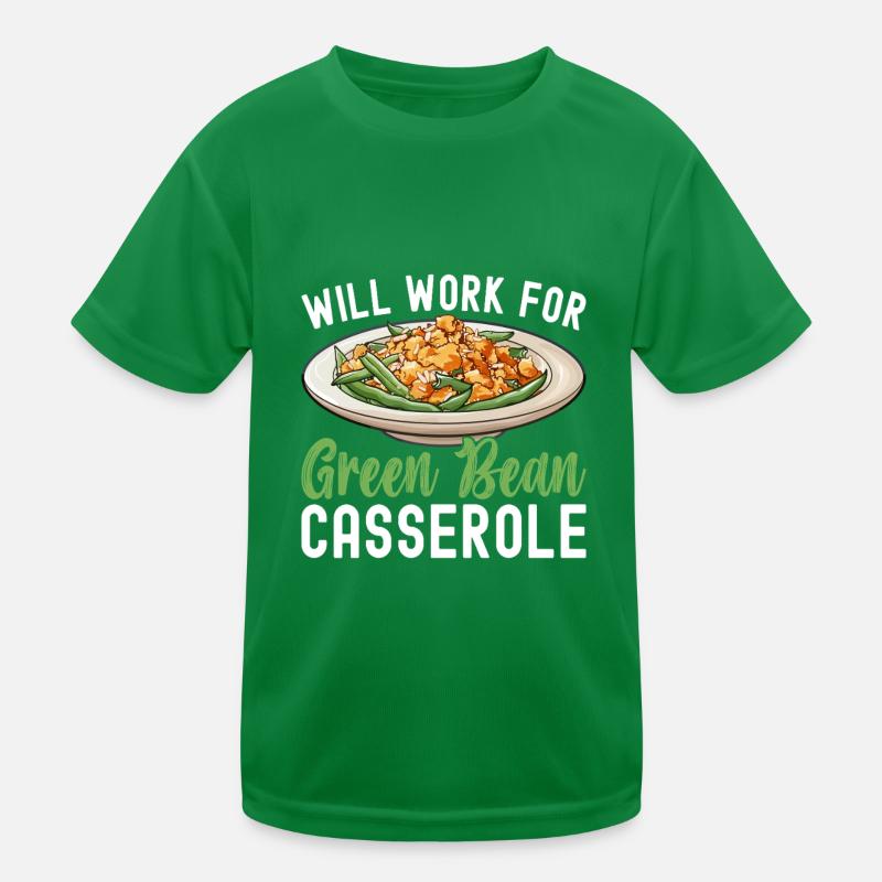Casserole de haricots verts T-shirt sport Enfant
