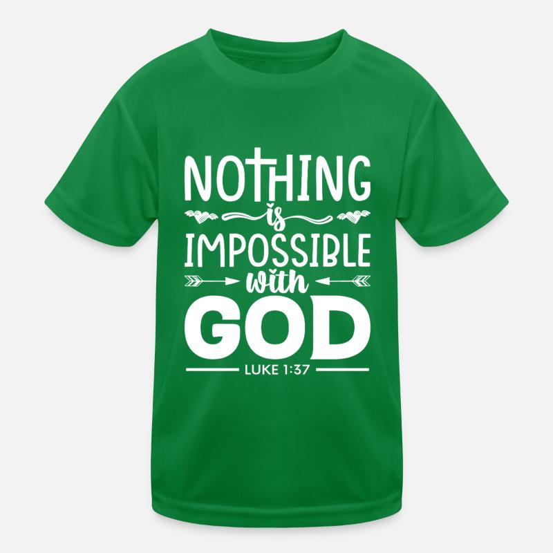 Gott ist nichts unmöglich Kinder Funktions-T-Shirt
