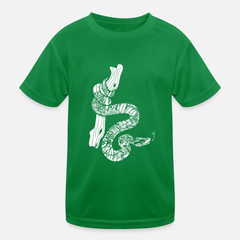 Boa Constrictor Floral Pattern Kids Functional T-Shirt