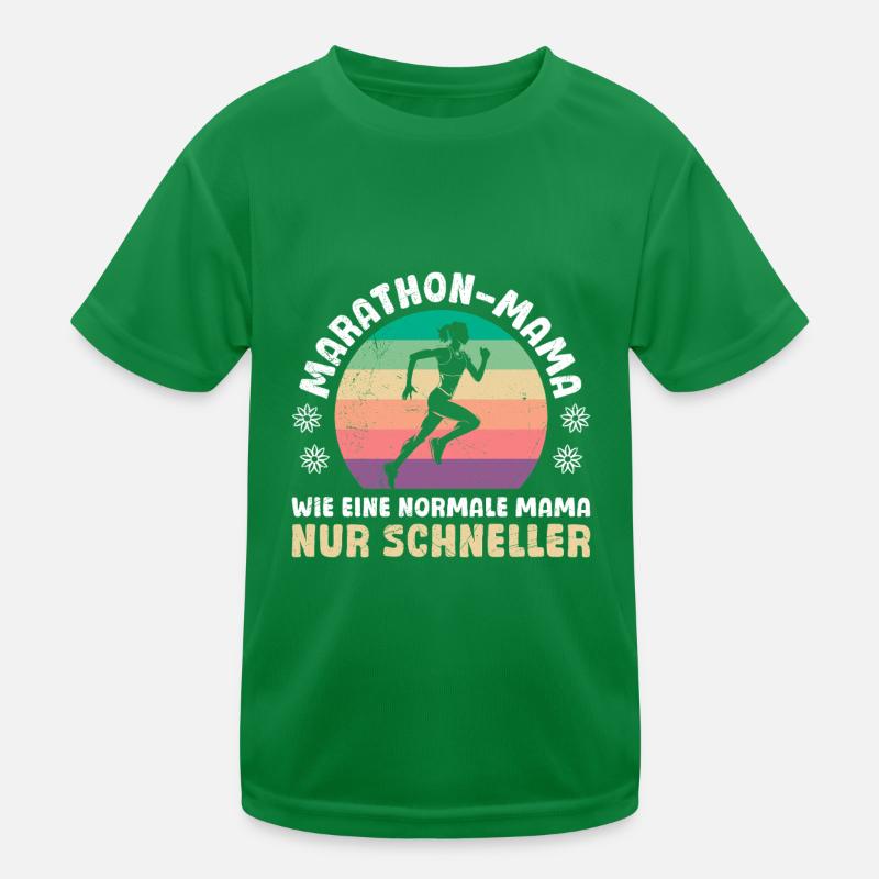 Mutter MARATHON MAMA WIE EINE NORMALE MAMA Lustig Kinder Funktions-T-Shirt