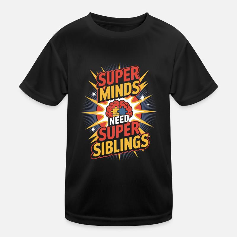 Autism siblings Kids Functional T-Shirt
