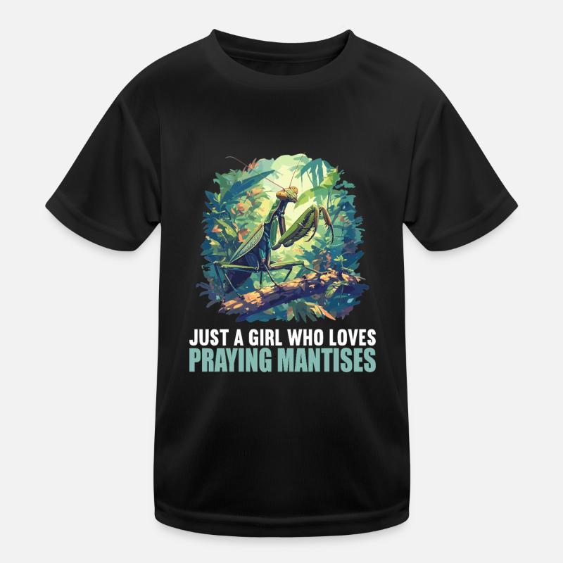 Gottesanbeterinnenen Gottesanbeterin - Kinder Funktions-T-Shirt - Schwarz