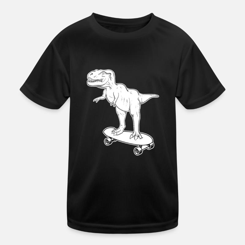 Dinosaur Skateboarding T-Rex Dinosaur Kinder Funktions-T-Shirt