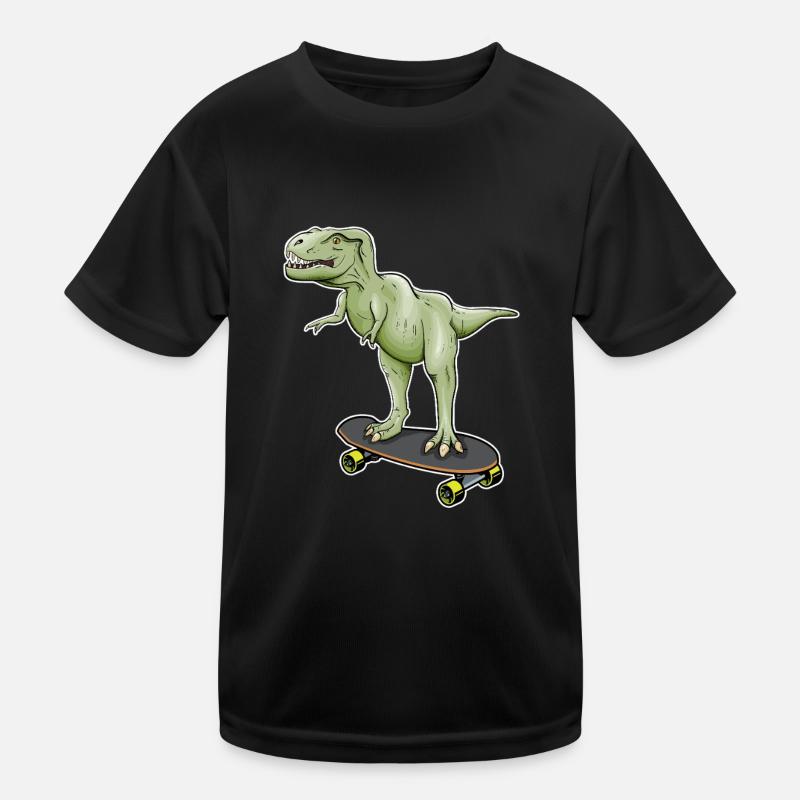 Dinosaur Skateboarding T-Rex Dino Dinosaur Kinder Funktions-T-Shirt