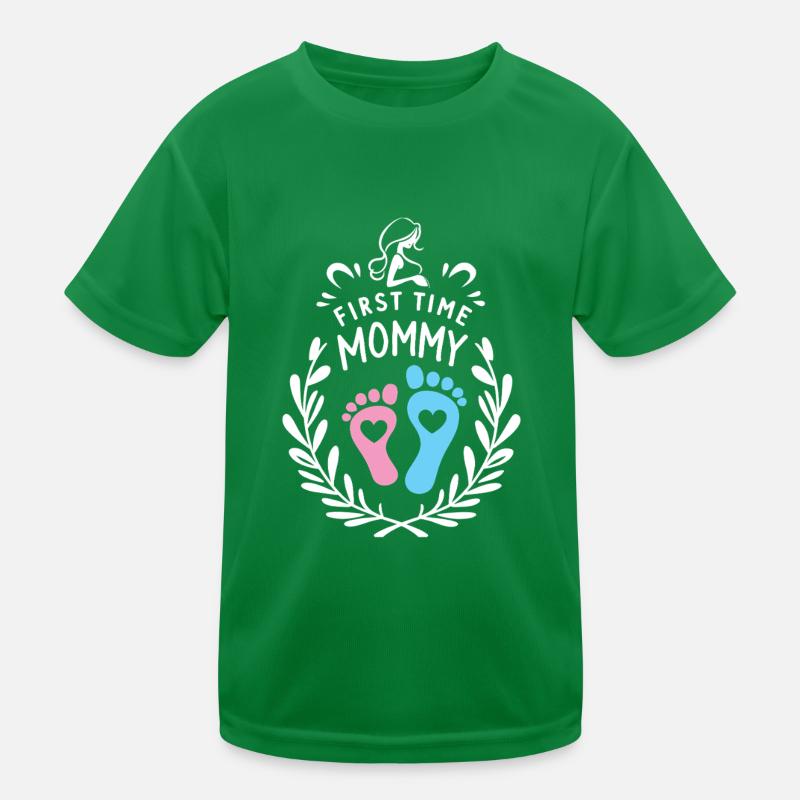 Zum ersten Mal Mama Werdende Mutter Geschlecht Enthüllung Kinder Funktions-T-Shirt