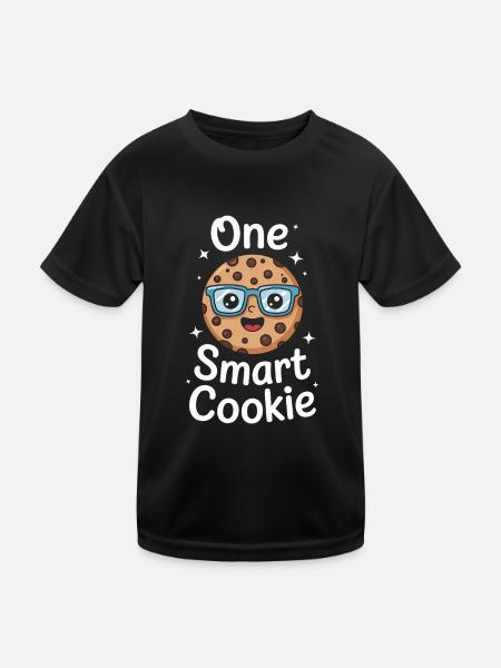 Cookies Saying Chocolate Cookies Funny Cookie Gift - Kids Functional T-Shirt - black - Front