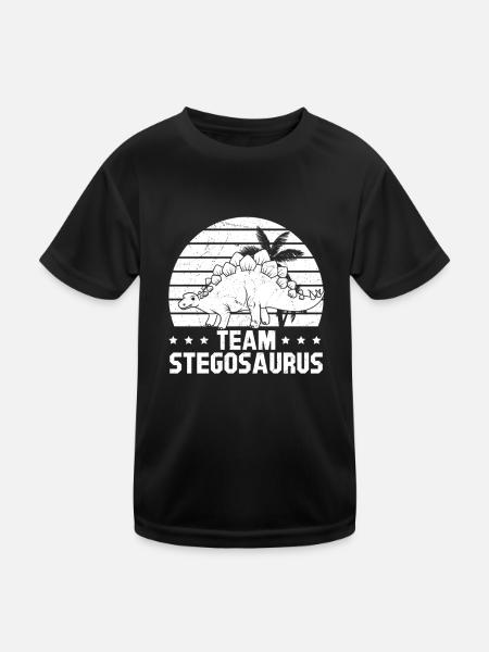 Équipe Stegosaurus - Dinosaure Drôle Dino - T-shirt sport Enfant - noir - Devant