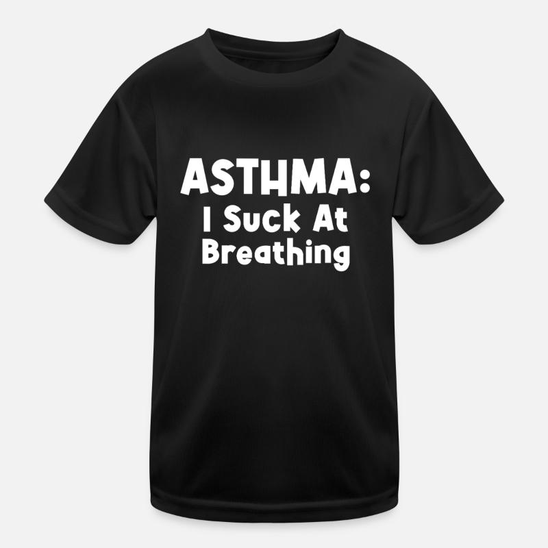 Asthma Bewusstsein: Ich Sauge Beim Atmen Kinder Funktions-T-Shirt