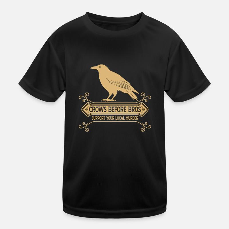 Crows Before Bros Support Your Local Murder Kids Functional T-Shirt