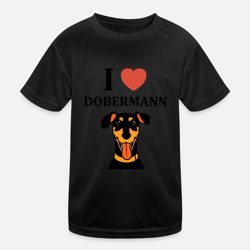 Dobermann Kinder Funktions-T-Shirt
