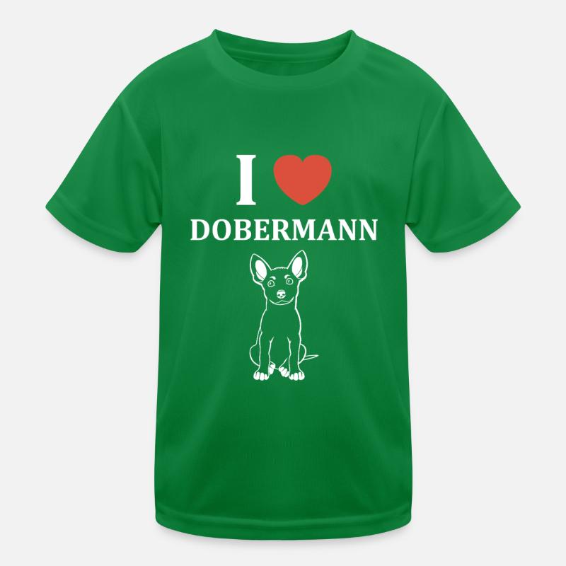 Dobermann Kinder Funktions-T-Shirt