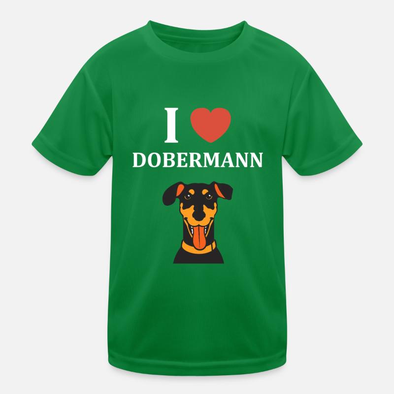 Dobermann Kinder Funktions-T-Shirt