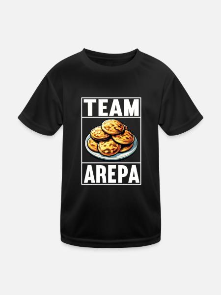 Arepas vénézuélienne - T-shirt sport Enfant - noir - Devant
