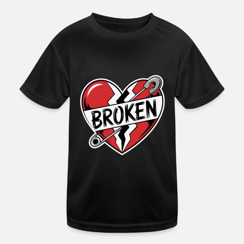 GEBROCHENES HERZ Kinder Funktions-T-Shirt