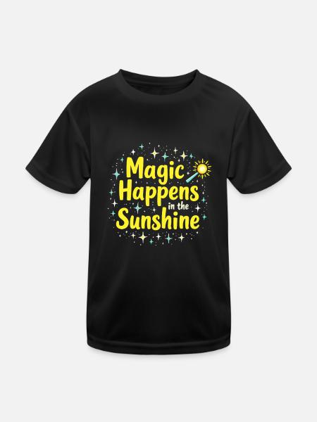 Sommer Hexen Beach Hexe Ästhetische Sonnenmagie - Kinder Funktions-T-Shirt - Schwarz - Vorne