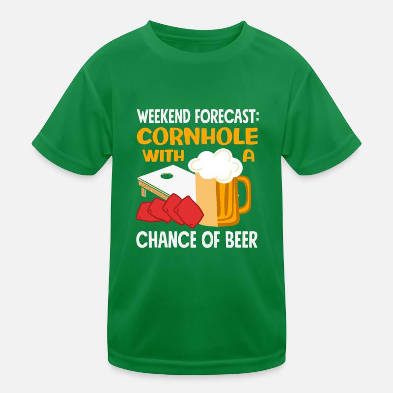 Cornhole Lovers Weekend Prediction Kids Functional T-Shirt