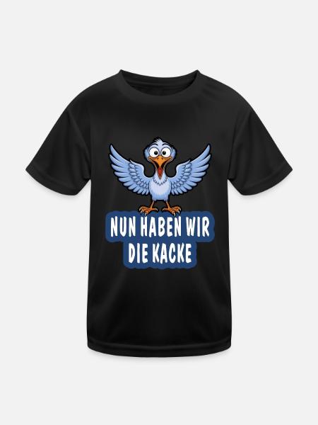 MAINTENANT, NOUS AVONS LA MERDE - T-shirt sport Enfant - noir - Devant