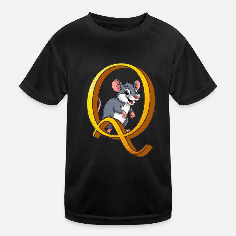 BUCHSTABE Q Kinder Funktions-T-Shirt