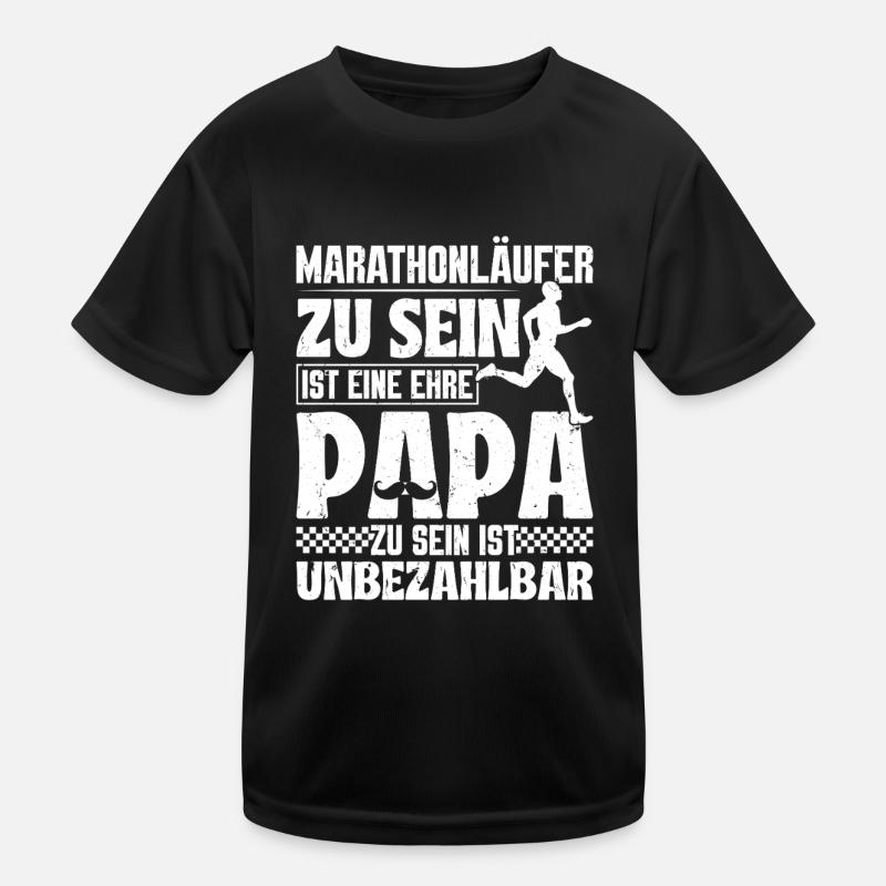 Papa MARATHON LÄUFER ZU SEIN EINE EHRE Lustiges Kinder Funktions-T-Shirt