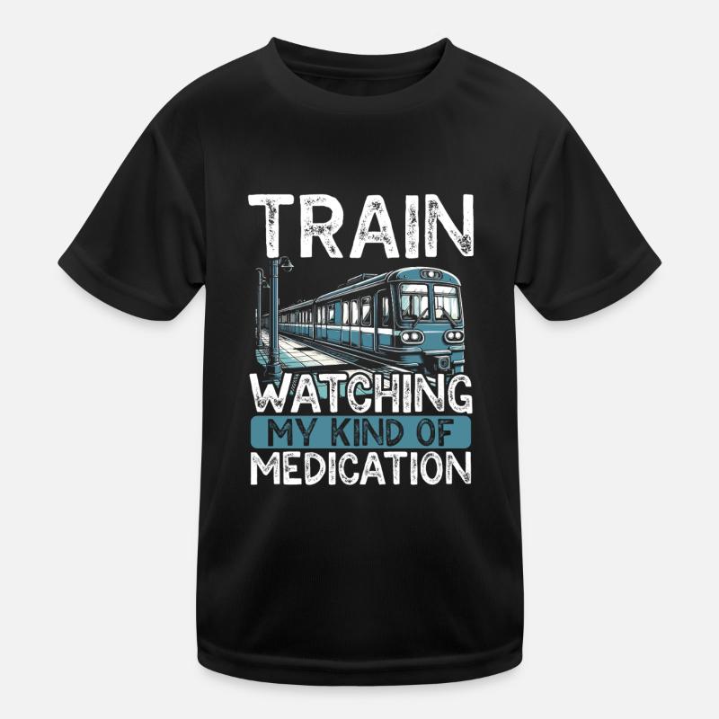 train driver train lover station Kids Functional T-Shirt