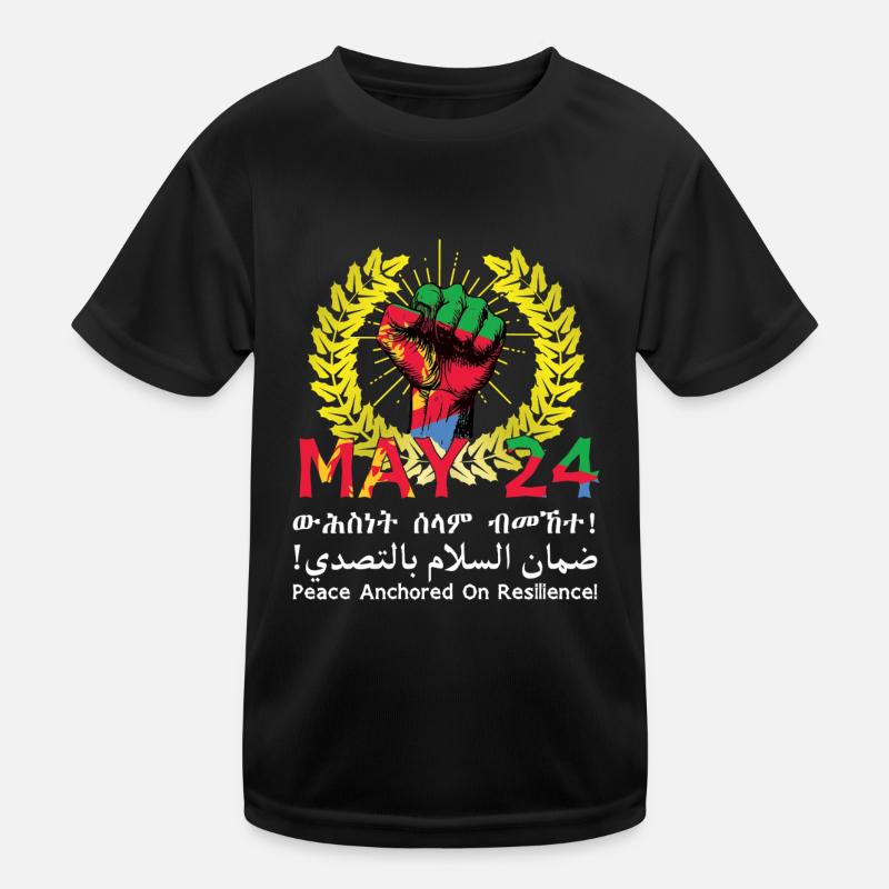 Eritrea May 24 Peace Anchored in Resilience Kids Functional T-Shirt