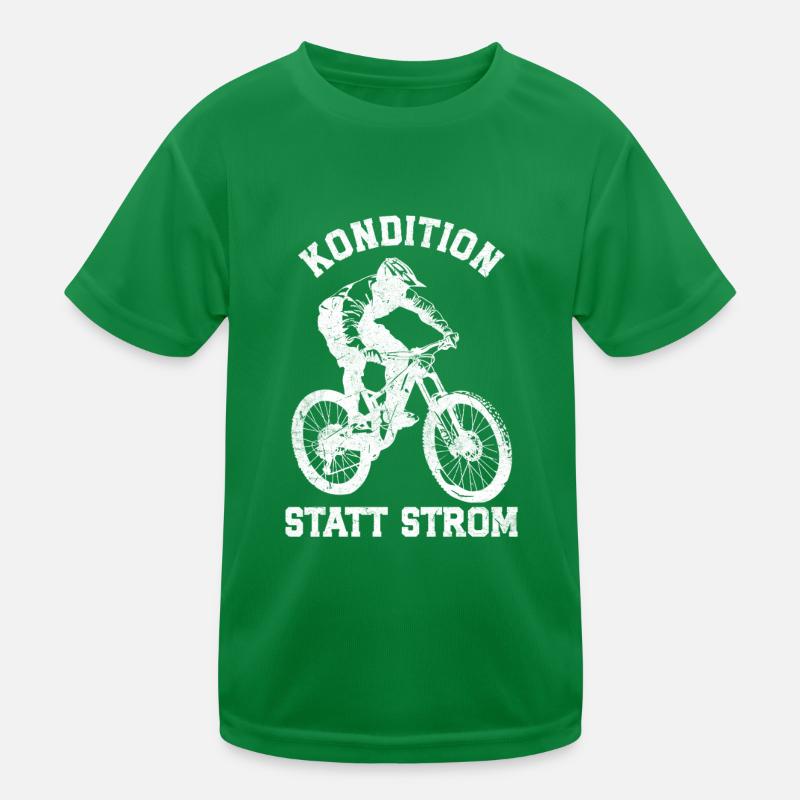 Radler KONDITION STATT STROM Radeln Lustiges Kinder Funktions-T-Shirt
