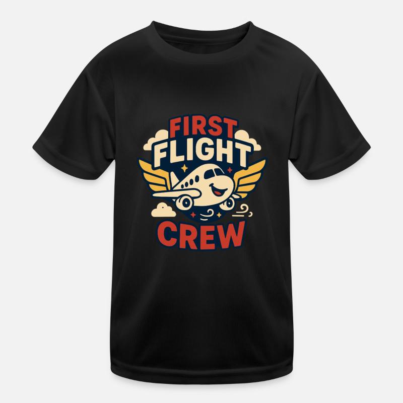 Zum Ersten Mal Fliegen Travel Memory Sky Kinder Funktions-T-Shirt