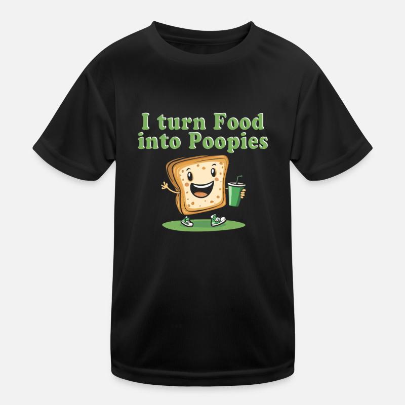 Je transforme la nourriture en tas dessin animé drôle T-shirt sport Enfant