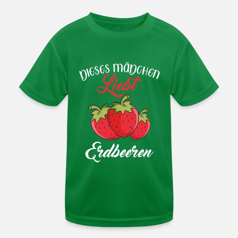 Dieses Mädchen Liebt Erdbeeren Sommer Frucht Obst Kinder Funktions-T-Shirt