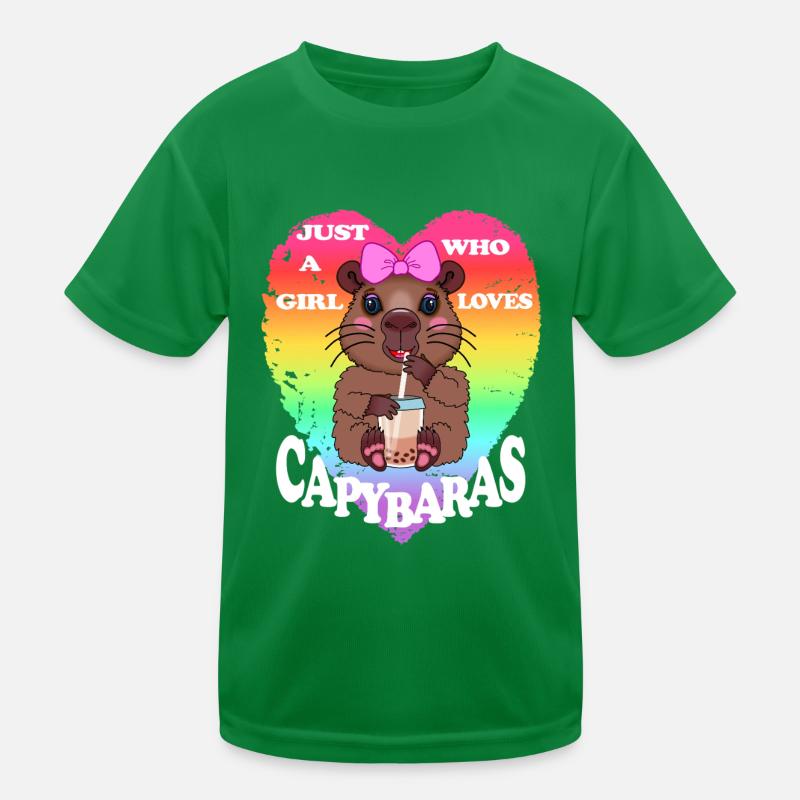 Capybara Bubble tea Kinder Funktions-T-Shirt