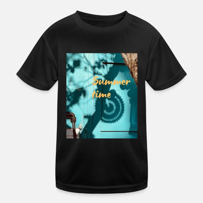 Summertime - Kinder Funktions-T-Shirt - Schwarz