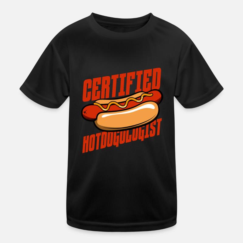 Certified Hotdogologist Design Kids Functional T-Shirt