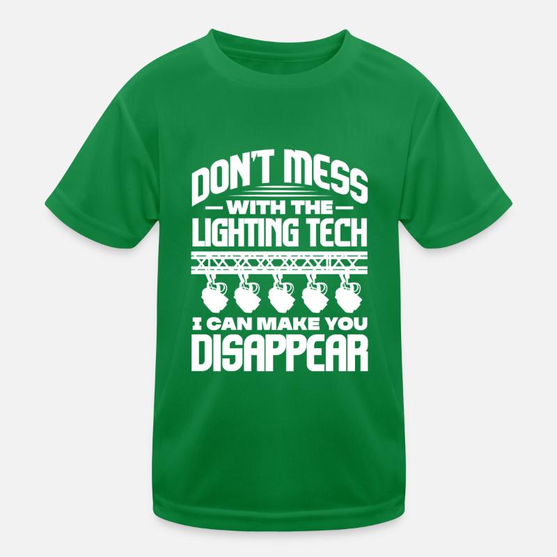 Bold Lighting Tech Humor Design Kids Functional T-Shirt