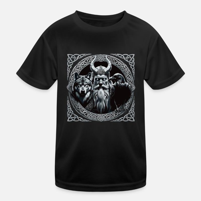 Odin Wikinger Valhalla Vikinger Hammer Thor Odin Kinder Funktions-T-Shirt