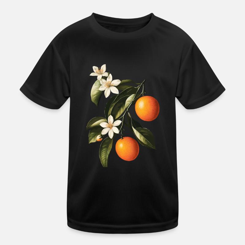 Orange Kinder Funktions-T-Shirt
