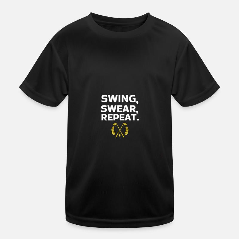 SWING SWEAR REPEAT Kids Functional T-Shirt