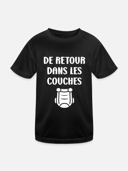 Couches - T-shirt sport Enfant - noir - Devant