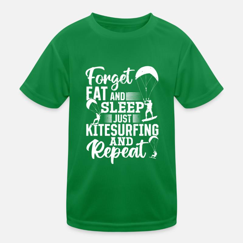 Kitesurfeur - Oubliez, mangez et dormez, juste le Kitesurf T-shirt sport Enfant
