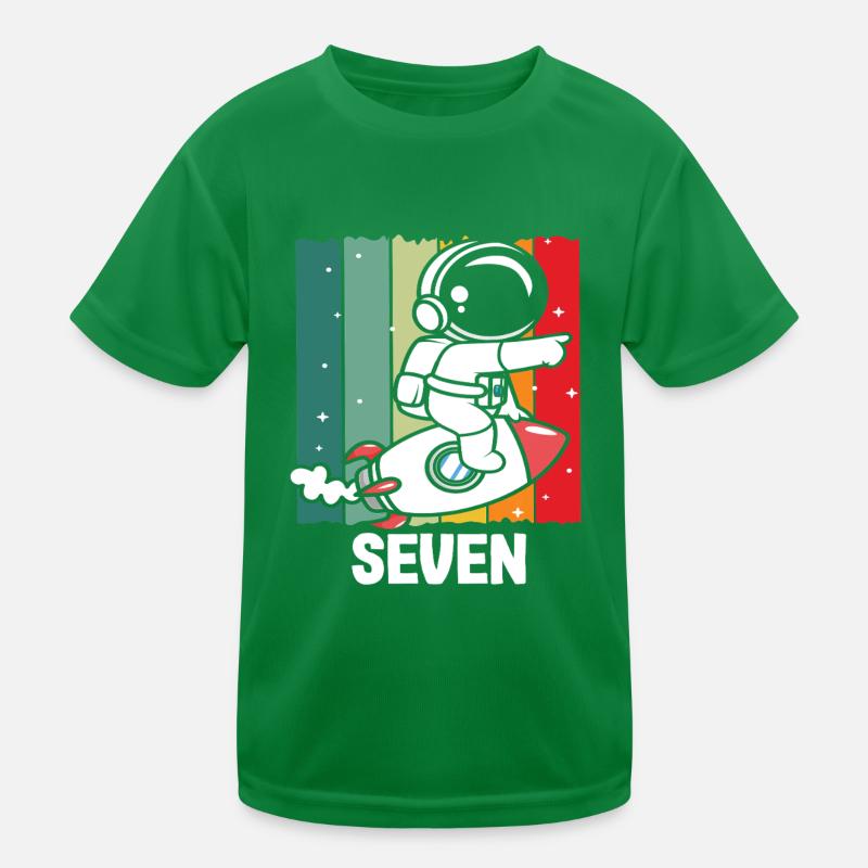 Siebter Geburtstag Weltraum Abenteuer Kinder Funktions-T-Shirt