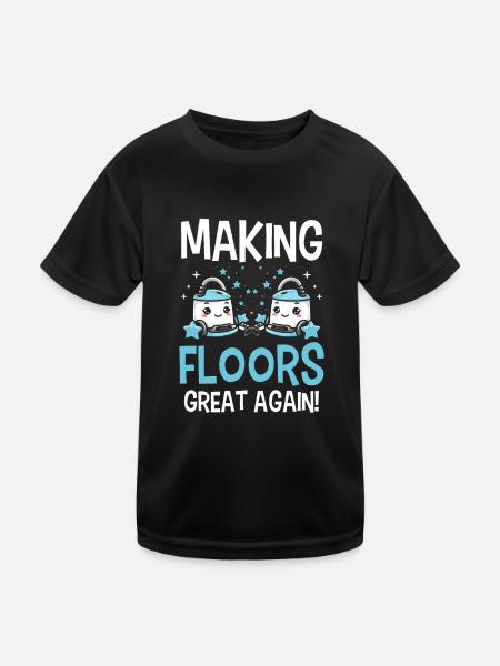 Reinigung Liebhaber Reinigungskraft - Kinder Funktions-T-Shirt - Schwarz - Vorne