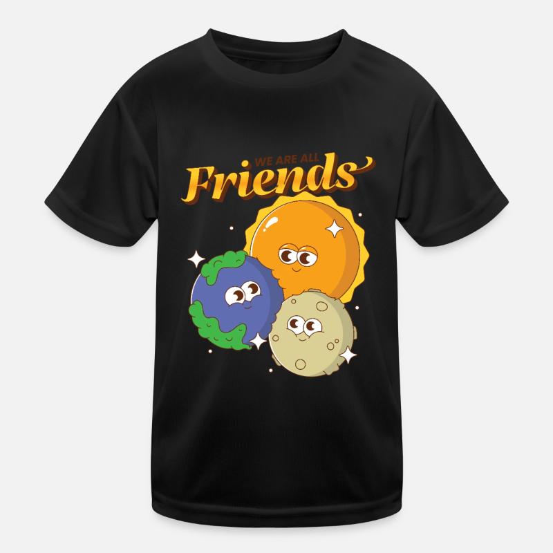 Wir sind alle Freunde Kinder Funktions-T-Shirt