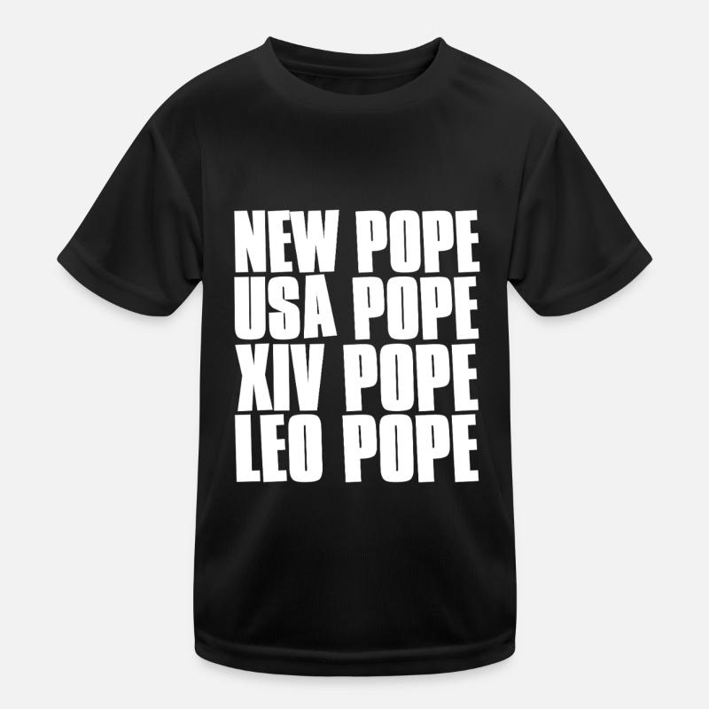 papst text pun leo usa Kinder Funktions-T-Shirt