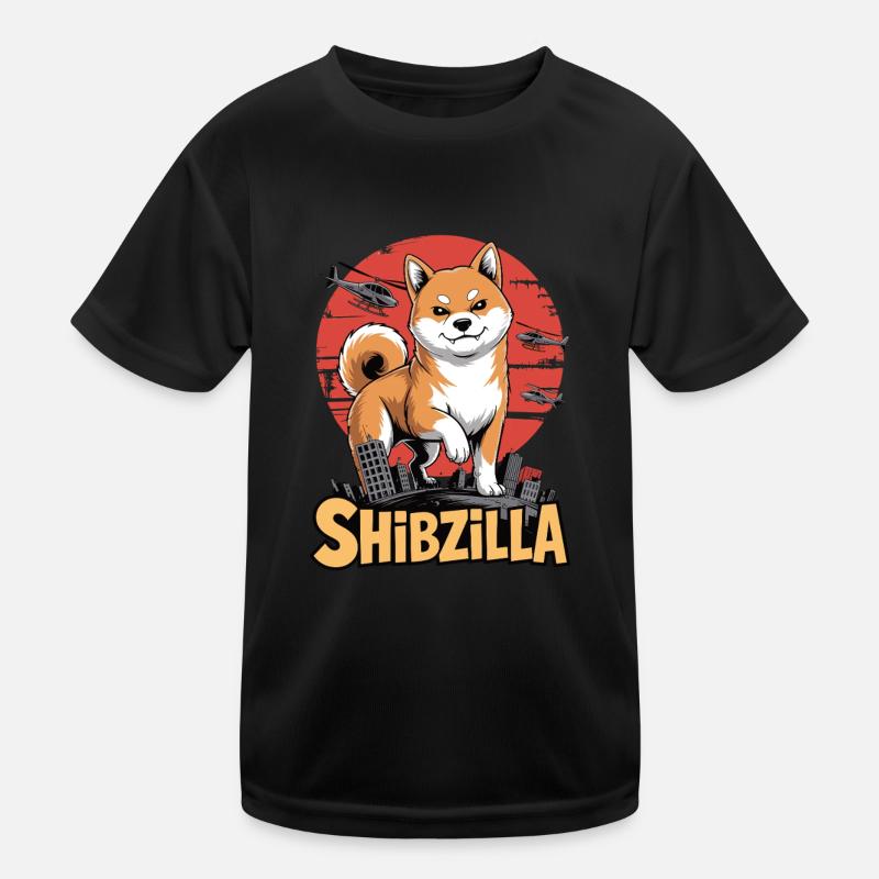 Shibzilla – Chaos with Side-Eye Kids Functional T-Shirt