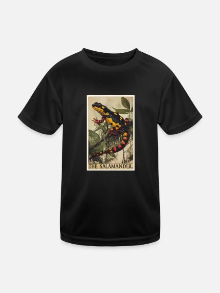 Salamanders Salamander - Kinder Funktions-T-Shirt - Schwarz - Vorne