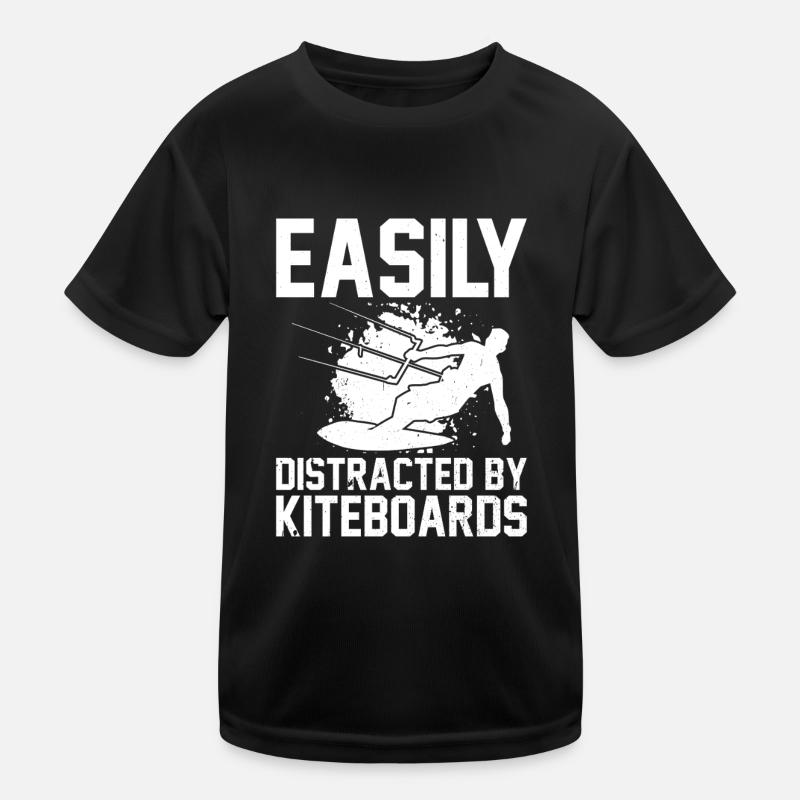 Kiteboarding - Easily distracted by Kiteboards Kids Functional T-Shirt