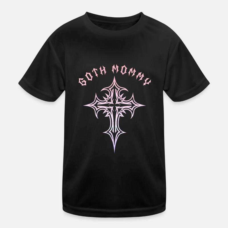 Goth Mommy! Gothic Aesthetics Y2K Cross Kids Functional T-Shirt