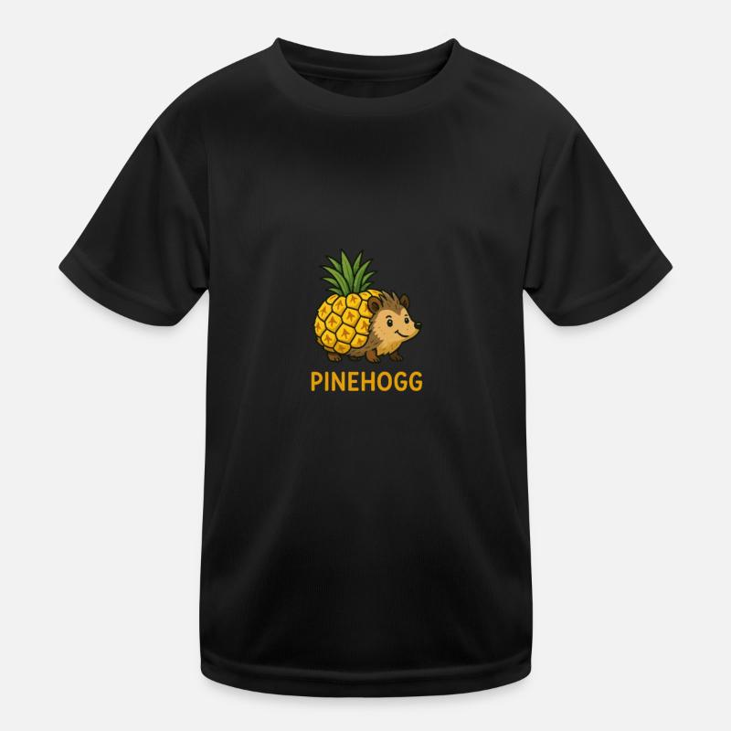 Pinehogg - Hérisson avec dos d’ananas Dessin animé T-shirt sport Enfant