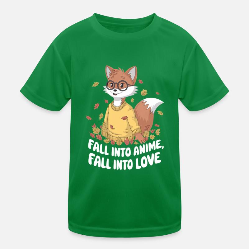 Tomber dans la conception Anime Fox T-shirt sport Enfant
